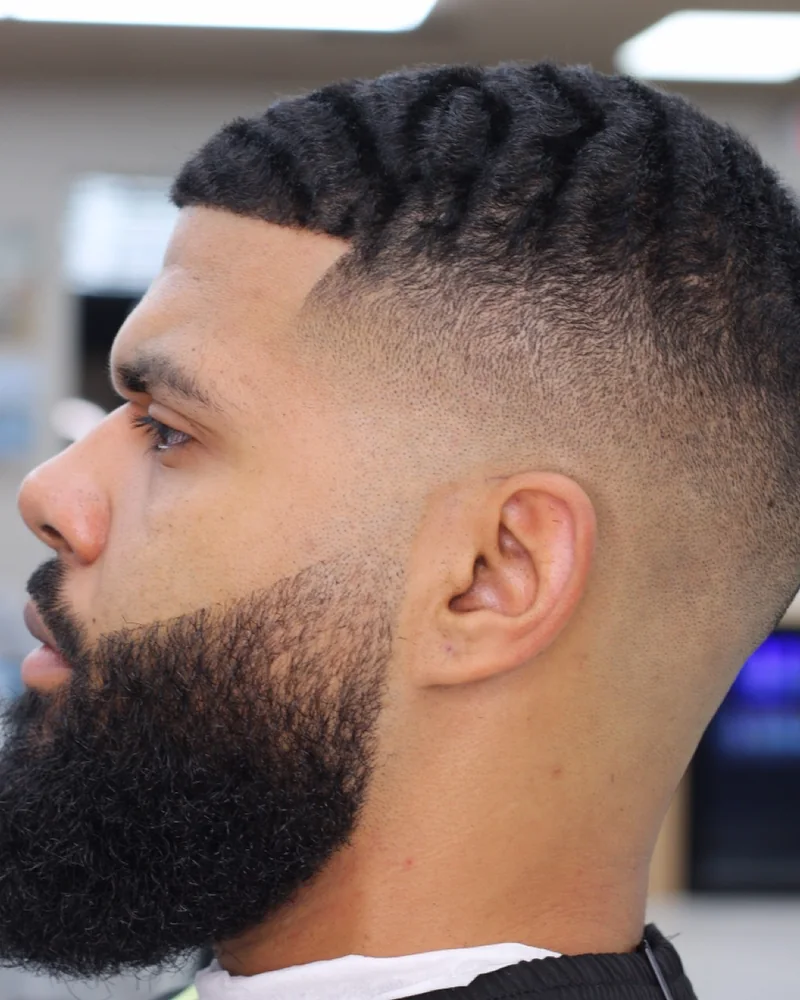 A skin fade and beard by Nataly at The Hause of Fades in Fort Myers