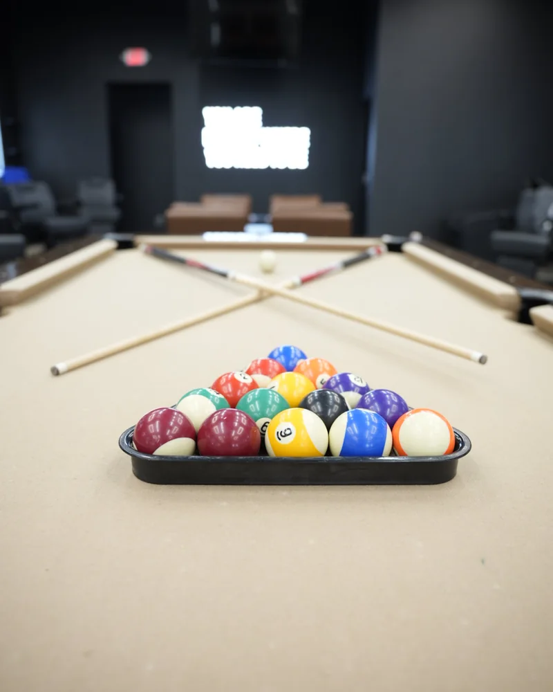 The pool table in the lounge at The Hause of Fades, Fort Myers